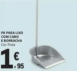 E.Leclerc Pá para lixo com cabo e borracha promoção