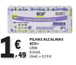 E.Leclerc Pilhas alcalinas €co+ promoção
