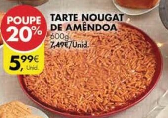 Pingo Doce Tarte Nougat de Amêndoa 600g promoção
