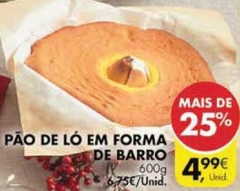Pão de Ló em Forma de Barro 600g