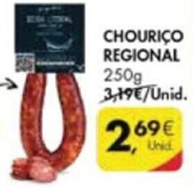 Pingo Doce Chouriço Regional 250g promoção