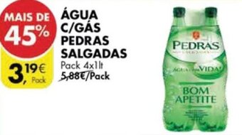 Pingo Doce Água c/Gás Pedras Salgadas 4x1lt promoção