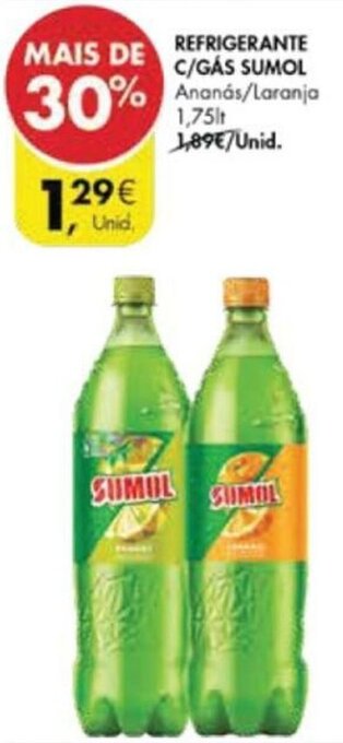 Pingo Doce Refrigerante C/Gás Sumol 1,75lt promoção