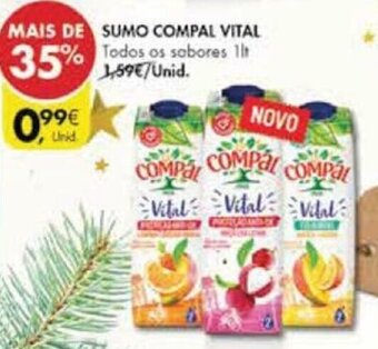 Pingo Doce Sumo Compal Vital 1lt promoção