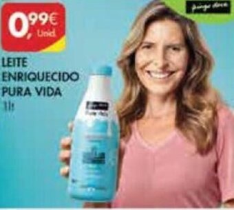 Pingo Doce Leite Enriquecido Pura Vida 1lt promoção