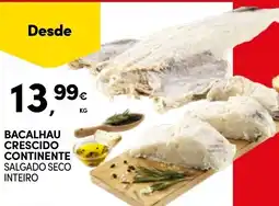 Continente Bacalhau crescido continente salgado seco inteiro promoção