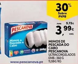 Continente Mimos de pescada do cabo pescanova ultracongelados promoção