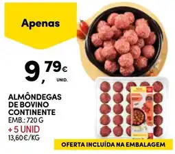 Continente Almôndegas de bovino continente promoção