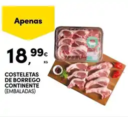 Continente Costeletas de borrego continente (embaladas) promoção
