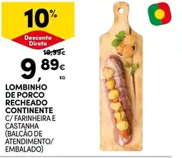 Continente Lombinho de porco recheado continente promoção
