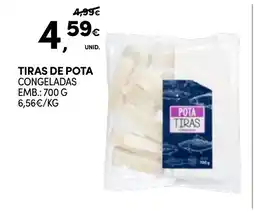 Continente Tiras de pota congeladas promoção