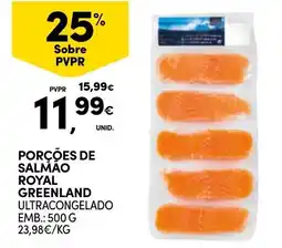 Continente Porções de salmao royal greenland ultracongelado promoção