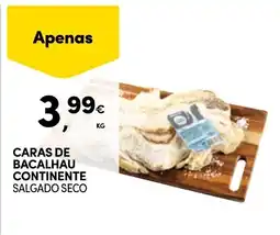 Continente Caras de bacalhau continente salgado seco promoção