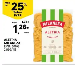 Continente Aletria milaneza promoção