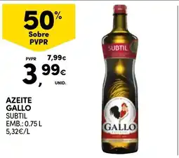 Continente Azeite gallo subtil promoção
