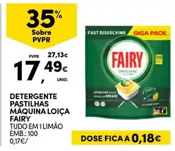 Continente Detergente pastilhas máquina loiça fairy promoção