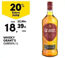 Continente Whisky grant's promoção