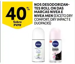 Continente Nos desodorizan- tes roll on das marcas nivea e nivea men promoção