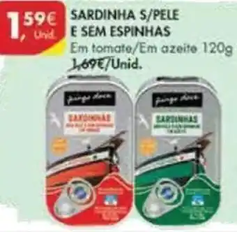 Pingo Doce Sardinha S/Pele e Sem Espinhas 120g promoção