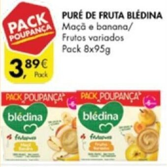 Pingo Doce Puré de Fruta Blédina 8x95g promoção