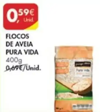 Pingo Doce Flocos de Aveia Pura Vida 400g promoção