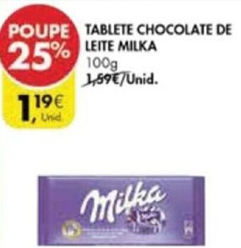 Tablete Chocolate de Leite Milka 100g