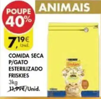 Pingo Doce Comida Seca p/Gato Estetilizado Friskies 3kg promoção