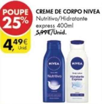 Pingo Doce Creme de Corpo Nivea 400ml promoção