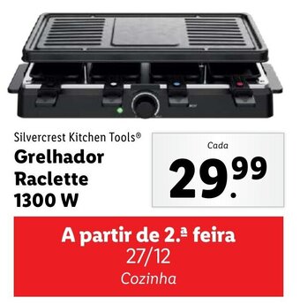 Lidl Silvercrest Kitchen Tools Grelhador Raclette 1300W promoção