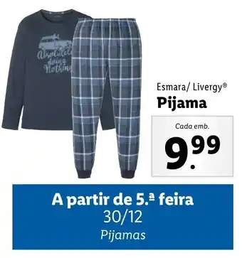 Lidl Esmara/Livergy Pijama promoção