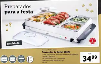 Lidl Silvercrest Kitchen Tools Aquecedor de Buffet 300W promoção