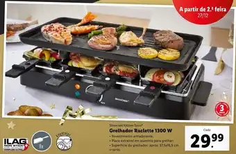 Silvercrest Kitchen Tools Grelhador Raclette 1300W