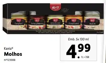 Lidl Kania Molhos 5x130ml promoção