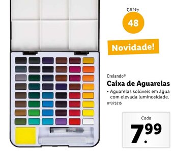 Lidl Crelando Caixa de Aguarelas promoção