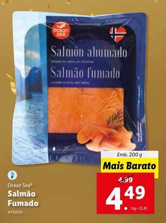 Lidl Ocean Sea Salmão Fumado 200g promoção