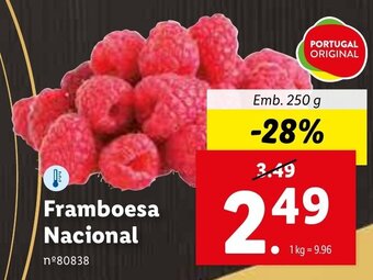 Lidl Framboesa Nacional 250g promoção