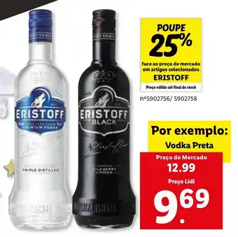 Lidl Eristoff  Vodka Preta promoção