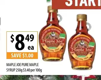 Lidl Maple Joe Pure Maple Syrup 250g promoção