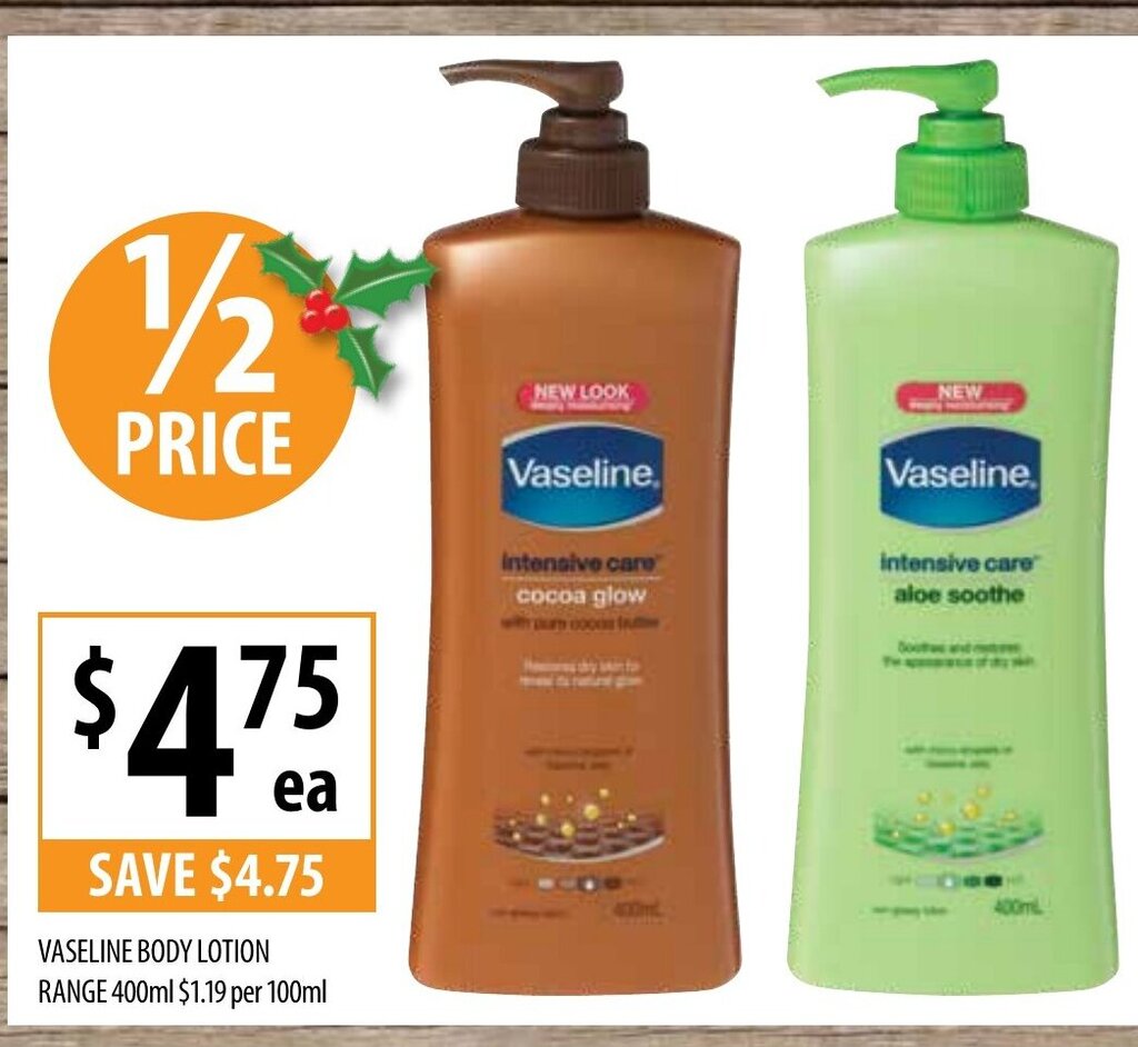 Promoção Vaseline Body Lotion Range 400 ml em Lidl