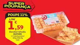 Minipreço Biscoitos Folhados AUCHAN C/Cobertura Glacê promoção