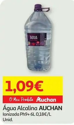 Minipreço Água Alcalina AUCHAN promoção
