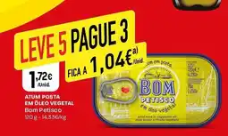 Intermarché ATUM POSTA EM ÓLEO VEGETAL Bom Petisco promoção