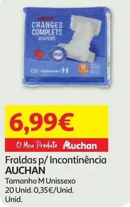Minipreço Fraldas p/ Incontinência AUCHAN promoção