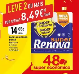 Intermarché PAPEL HIGIÉNICO SUPER Renova Renova promoção