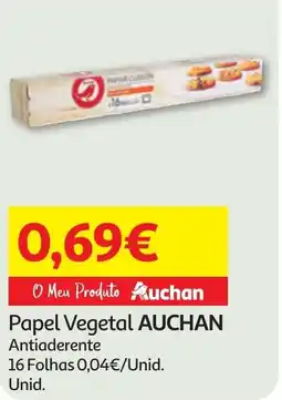 Minipreço Papel Vegetal AUCHAN promoção