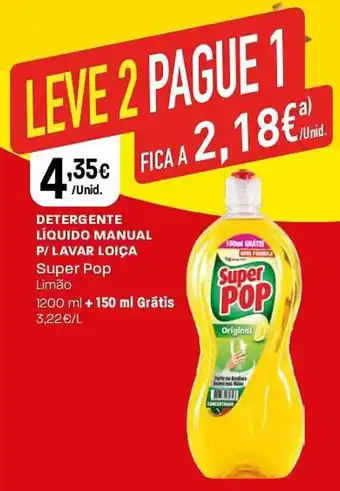 Detergente líquido manual p/lavar loiça Super Pop