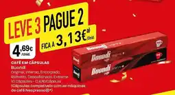 Intermarché CAFÉ EM CÁPSULAS Buondi promoção