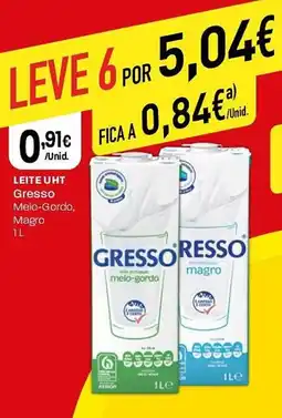 Intermarché LEITE UHT Gresso promoção