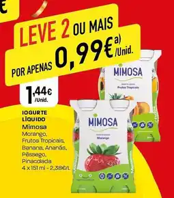 Intermarché IOGURTE LÍQUIDO Mimosa promoção