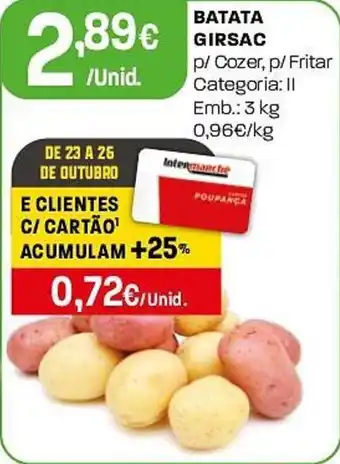Intermarché Batata girsac promoção